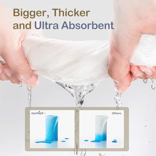 Ourmed Life Disposable Face Towels Pack of 120 - 12x12 Inch, Lint-Free & Ultra-Soft