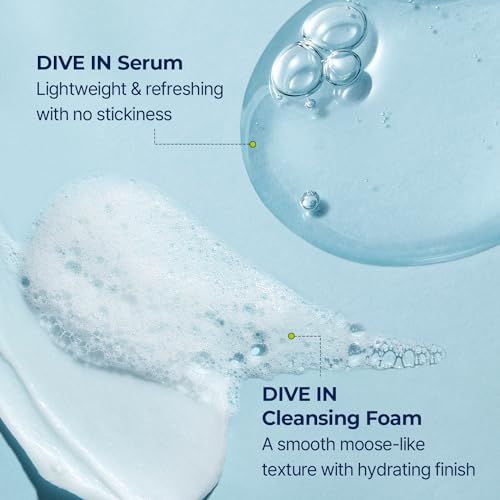 TORRIDEN Dive-in Low-molecular Hyaluronic Acid Serum 1.69 fl oz + Facial Cleansing Foam 5.07 fl oz | Vegan Clean Cruelty Free Facial Deep Hydrating Moisturizer and Cleanser