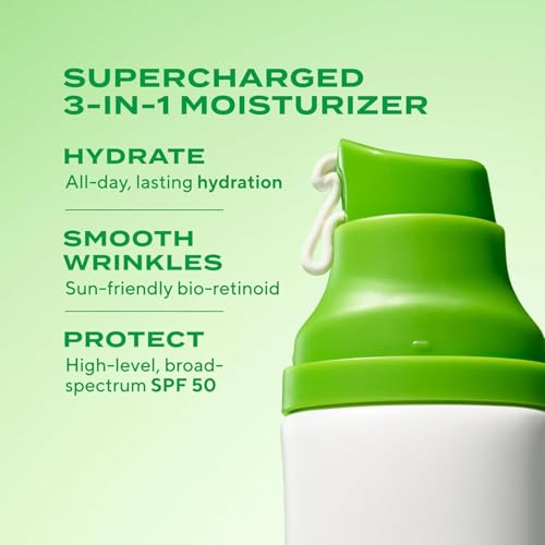 Murad Superactive Wrinkle-Fighting Moisturizer SPF 50 - Bio-Retinoid Ultra Sheer Facial Sunscreen Gently Targets Fine Lines and Wrinkles With Aging Protection From UVB/UVA - 1.7Fl Oz