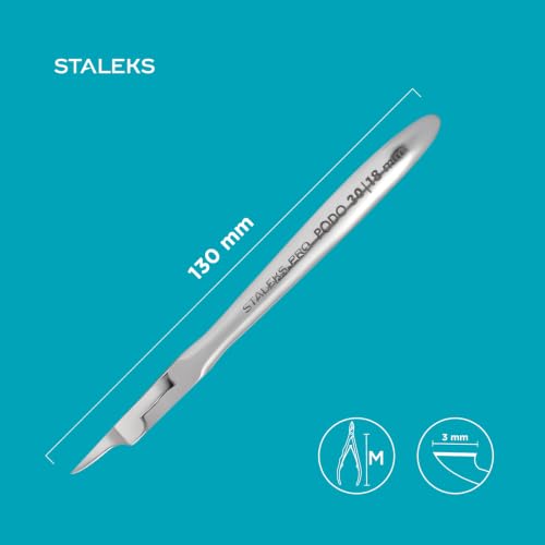 Staleks PRO Podo 30 Ingrown Toenail Nippers - 18mm Narrow Tip for Precise Toenail Trimming
