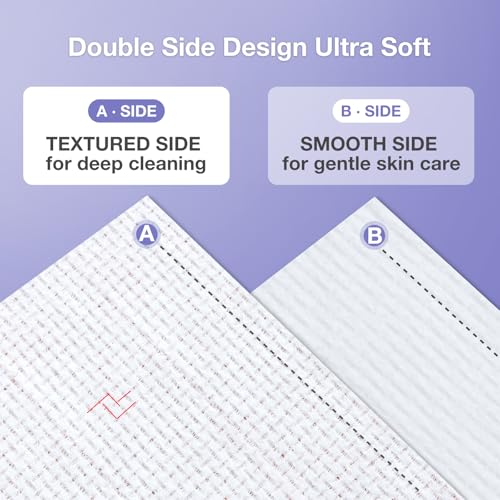 Disposable Face Towels(4 Box), Biodegradable Soft & Skin Friendly Face Towelettes Disposable, Makeup Remover Dry Wipes Tissue for Women, Facial Wash Cloth Travel