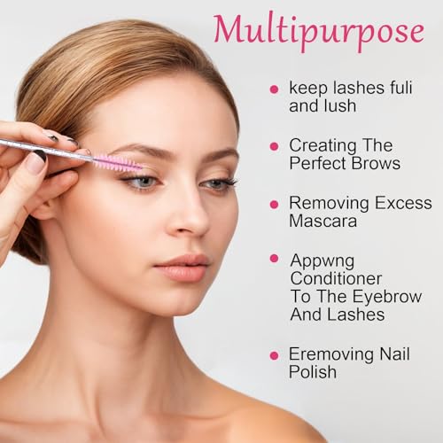 Disposable Eyelash Extension Brush Set with Clear Storage Cases - 200 Multicolor Spoolies & Wands