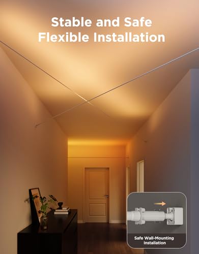 Govee RGBWWIC 19.7ft Smart LED Strip Light Kit with Skyline Floating Wall Wash