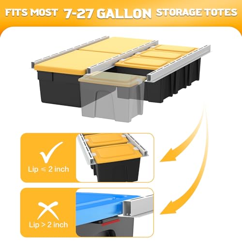 WALMANN Overhead Garage Storage Rack with Ceiling Bin Rails - White