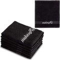 Black Reusable Makeup Remover Cloths - Set of 6 13x13 Inch Facial Towels