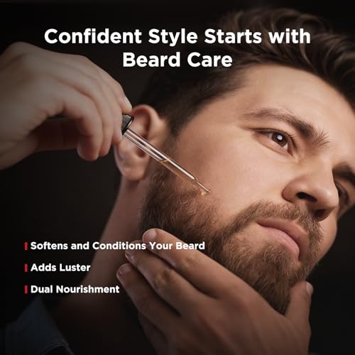 Beard Oil for Men 50ml - Nourishing Sandalwood Scent with Argan & Castor Oils