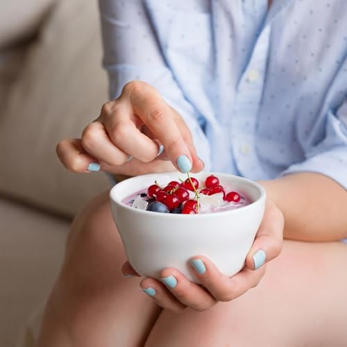 Suclain 8 oz White Porcelain Soup & Dip Bowls Set of 36