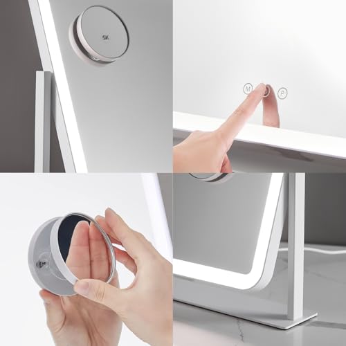 30 Pack Lighted Makeup Vanity Mirrors with Lights & 5X Magnification - White