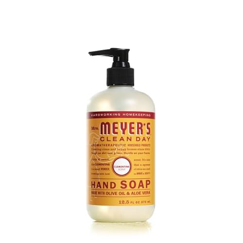 Mrs. MEYER'S Clean Day Liquid Hand Soap 6 Pack Variety Pack, Clementine, Basil, Lavender, Rain Water, Oat Blossom, Lemon Verbena, 12.5 OZ Each, 1 CT