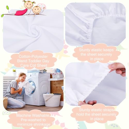 White Twin Fitted Sheets Bulk Pack - Microfiber, Deep Pocket, Elastic Corners