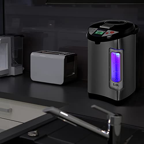 Electric Hot Water Boiler & Warmer with 5L Capacity, Adjustable Temp & Night Light