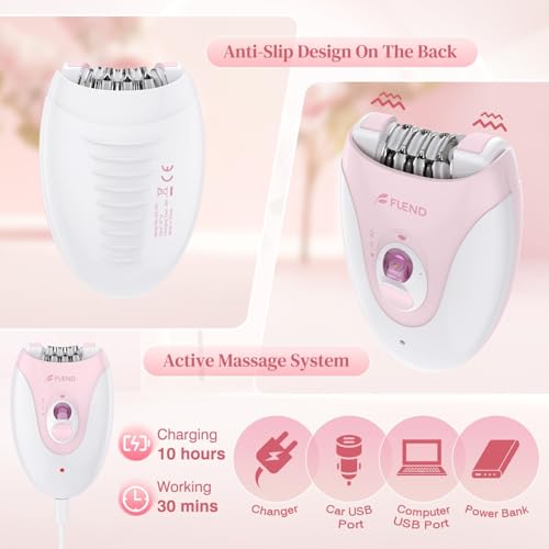 Epilator,Epilator for Women,Facial Hair Removal for Women Rechargeable,2 Speeds Hair Removal Device with 36 Tweezers,Electric Lady Shaver for Face Legs/Face/Bikini/Arms,Epilator for face Smooth Skin