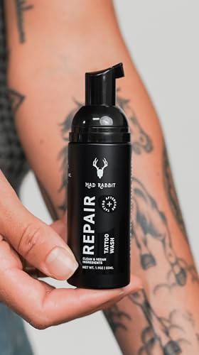 Mad Rabbit Tattoo Aftercare Foam Wash - Unscented, Vegan, 2oz Pack of 2