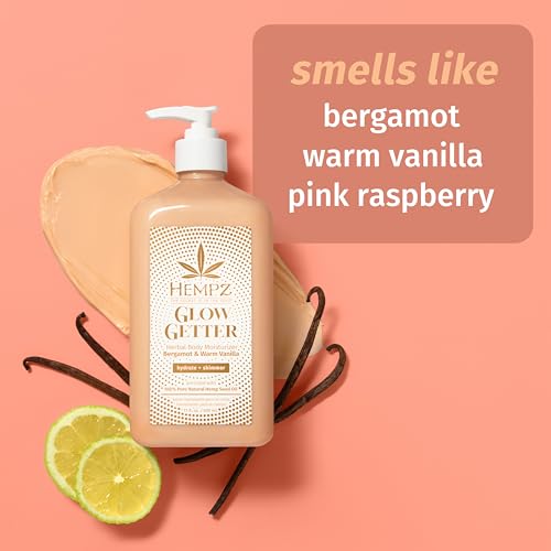 Bergamot & Warm Vanilla Hempz Glow Getter Body Lotion Set - 17 oz. 2 Pack