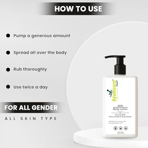 AHA Body Lotion with 5% Natural Exfoliants & Nourishing Shea Butter - Pack of 2