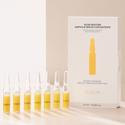 BABOR Nutri Restore Restorative Serum Ampoules for the Face, for Intensely Nourished and Healthy Skin, Vegan Formula, with Amino Acids and Argan Oil, Ampoule Concentrates, 7 x 2 ml