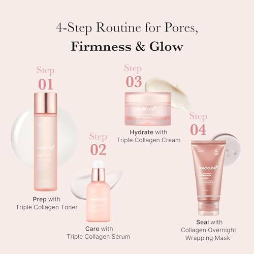 Medicube Triple Collagen Cream & Toner Duo for Glowing, Firm Skin
