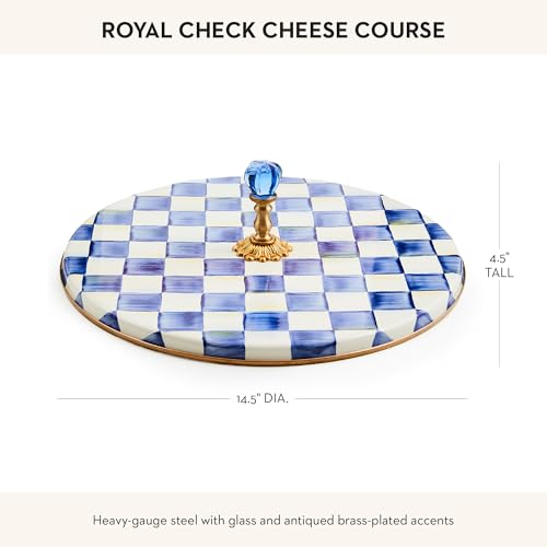 Charcuterie Serving Board - Blue & White Royal Check, MacKenzie-Childs, Variation of THIS listing