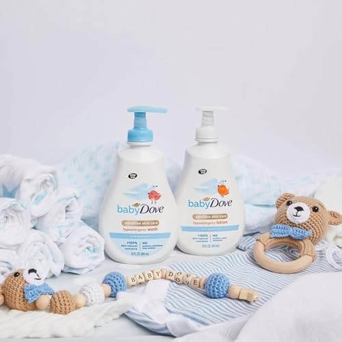 Baby Dove Sensitive Skin Baby Body Wash 3-Pack - Hypoallergenic & Gentle for Newborns