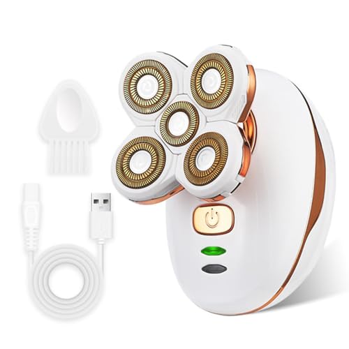 MiRUSI Women's Waterproof Electric Shaver & Bikini Trimmer, Rechargeable & Detachable Head, Safe for Legs Face & Body