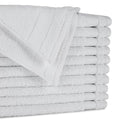 BIOWEAVES 100% Organic Cotton 700 GSM Plush Washcloths 13" x 13" GOTS Certified - White, Pack of 12