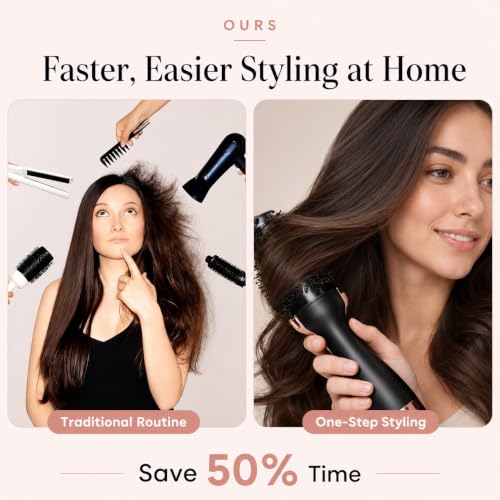 4-in-1 Hair Dryer Brush for Smooth Blowouts - Rose Gold