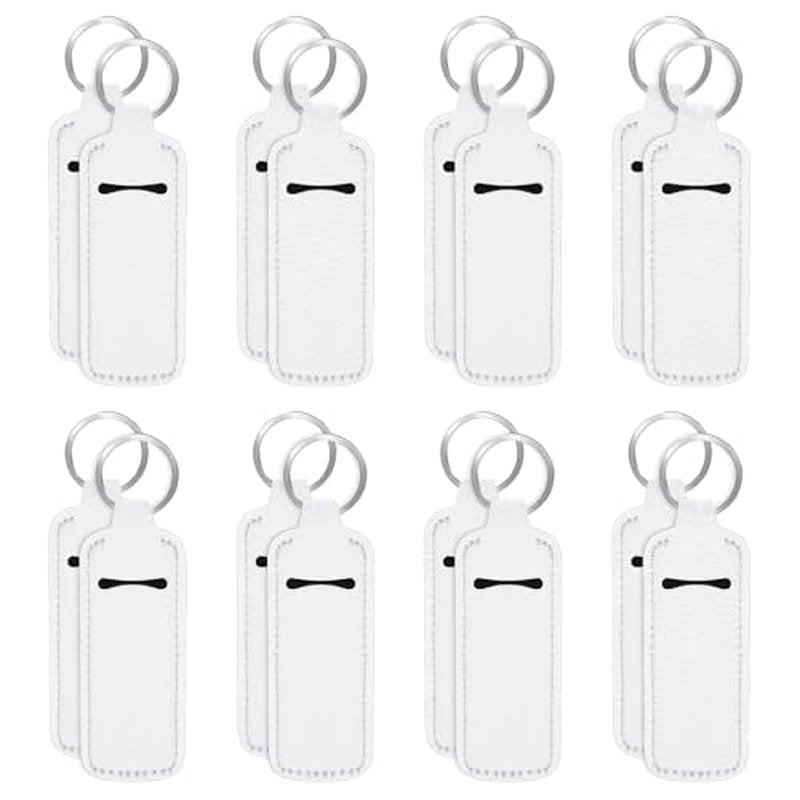 16PCS Sublimation Chapsticks Holder Blanks Keychain Chapsticks Holder Neoprene Lipstick Holder Keychain Lip Balm Holder Travel Key Ring Holder for Purse, Backpack Women DIY Ornament Crafts Supplies