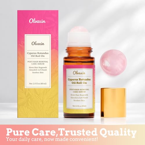 Cyperus Rotundus Oil for Hair Removal ? Natural Hair Removal Oil, Cyprus Rotundus Serum Roll-On for Smooth Skin, Gentle Hair Removal Care For Reducing Body Hair Growth, 60ml