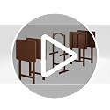 Winsome Wood Alex Snack Table Set 4-Piece with Stand - Natural Finish