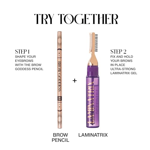 Two-Sided Eyebrow Pencil ? Triangle Thin Tip for Precise Application + Spiral Comb-Brush ? Long-Lasting & Pigmented ? 0.1 g. Brow Goddess (Billkis)