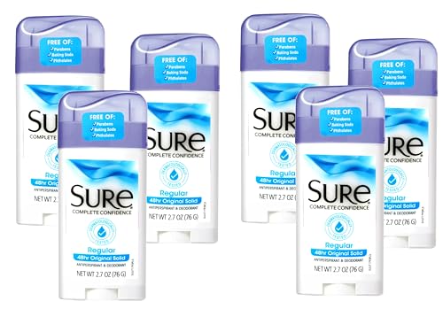 Antiperspirant Deodorant Solid 2.6 oz Pack of 6 - Long-Lasting Freshness & Odor Protection