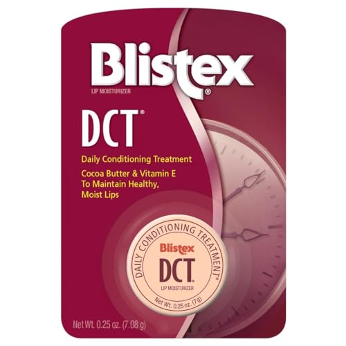 Blistex DCT Daily Lip Treatment - Moisturizing Lip Balm with Vitamin E, Cocoa Butter, 12 Pack