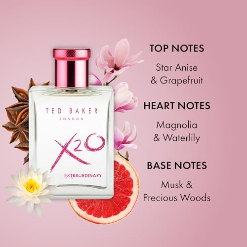 Ted Baker X20 Her Eau de Toilette - Fruity Floral Perfume for Women, 3.38 fl oz