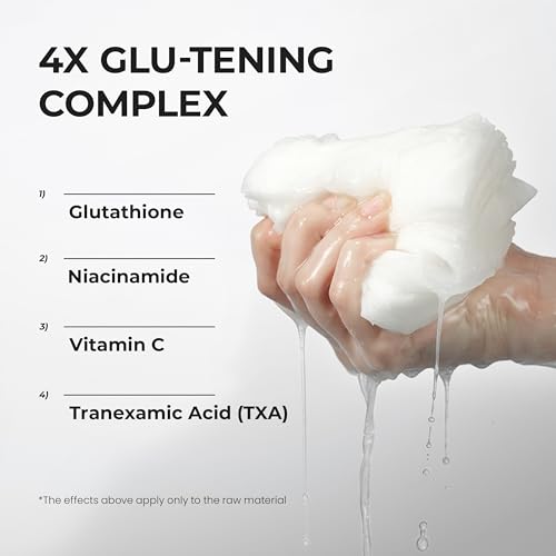 Glutathione Face Mask Sheets for Brightening & Hydration - 30 Pack
