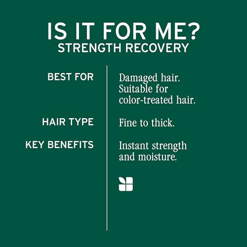 Biolage Strength Recovery Shampoo & Conditioner Set - Gently Cleanses & Reduces Breakage, For All Damaged & Sensitized Hair Types, Vegan and Cruelty-Free, 13.5 Fl Oz