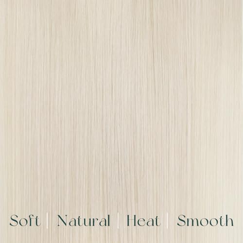 Easyouth Blonde Clip-In Human Hair Extensions 18 Inch 5-Piece Set for Natural Look & Easy Styling