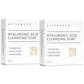 Asterwood Hyaluronic Acid Cleansing Face Soap - Facial Soap for Women & Men - Collagen Boosting, Hydrating, Plumping, Soothing Bar Soap - Fragrance-free, Suitable for Sensitive Skin (2 Pack)