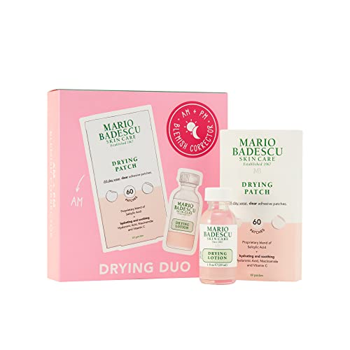 Mario Badescu Drying Lotion & Patches Set - 1 Fl Oz Glass Bottle & 60 Patches (Pack of 1)