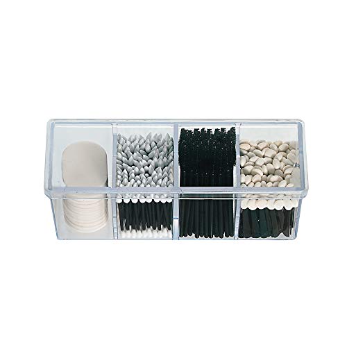 4-Compartment Makeup Organizer with Clear Lid - Bathroom & Vanity Storage