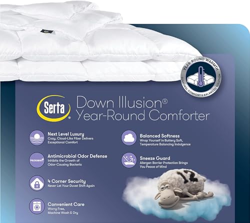 All-Season Down Alternative Comforter Full/Queen - Serta Down Illusion