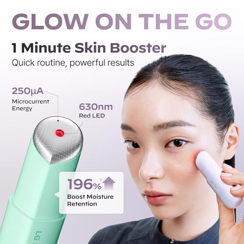 LG Pra.L Superform Galvanic Booster Mystic White - 1-Minute Anti-Aging Microcurrent Device
