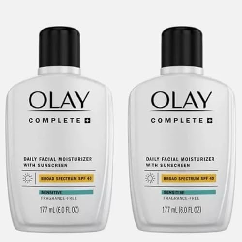 Daily Facial Moisturizer with SPF 40 Sunscreen, 2 Pack, 177 mL (6.0 FL OZ) each, 354 mL (12.0 FL OZ) Total