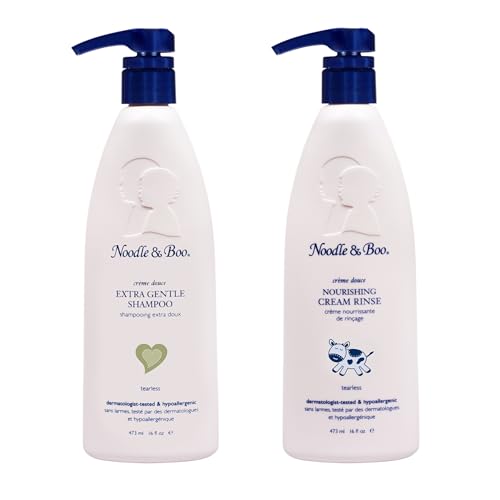 Noodle & Boo Baby Shampoo & Conditioner Set - Tear-Free, Hypoallergenic, Plant-Based, 16 fl oz Each
