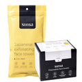 Sima - Exfoliating Face Towel + Disposable Face Cloth (100% Cotton) for Sensitive Skin - Makeup Remover