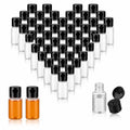 Black 100 Pcs 15ml Leak-Proof Travel Bottles with Flip Caps - Small Plastic Containers