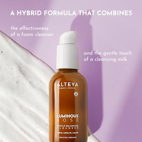 Alteya Organics Rose Gentle Balancing Facial Cleanser 4oz - Organic & Hydrating