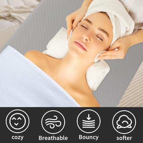 Memory Foam Massage Table Topper 73x24x2 Inch with Removable Cover Non-Slip Support Cushion for Beauty & Massage