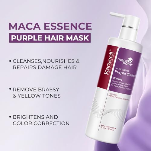 Karseell Purple Hair Shampoo for Blonde, Silver & Gray Hair 16.9 fl oz