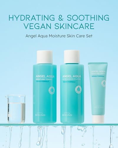 Moisture Skincare Set with Toner & Emulsion - Vegan Korean Skin Care for Dry & Rough Skin