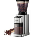 SHARDOR Conical Burr Coffee Grinder, Anti-Static, 48 Settings – Silver